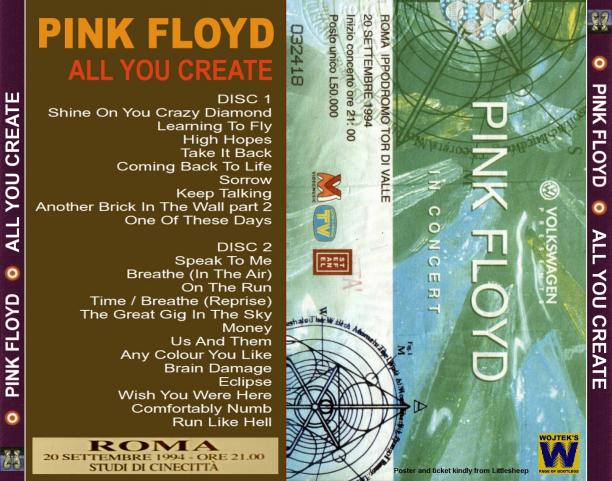 Pink Floyd [1994.09.20] All You Create (Rome, Italy) - Back Cover.jpg