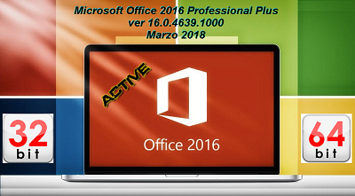 Microsoft Office Professional Plus 2016 VL v16.0.4639.1000 AIO Marzo 20187 - ITA