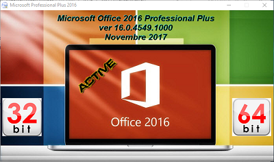 Microsoft Office Professional Plus 2016 VL v16.0.4549.1000 AIO Novembre 2017 - ITA