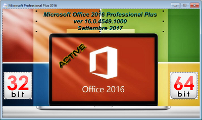 Microsoft Office Professional Plus 2016 VL v16.0.4549.1000 AIO Settembre 2017 - ITA