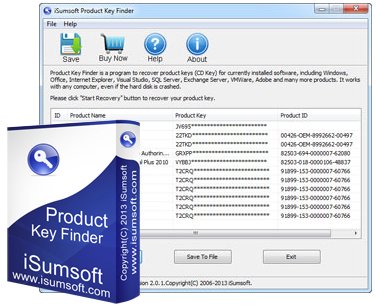 iSumsoft Product Key Finder 3.1.1 - ENG