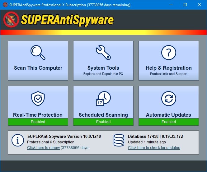 SUPERAntiSpyware Professional X 10.0.1254 Multilingual