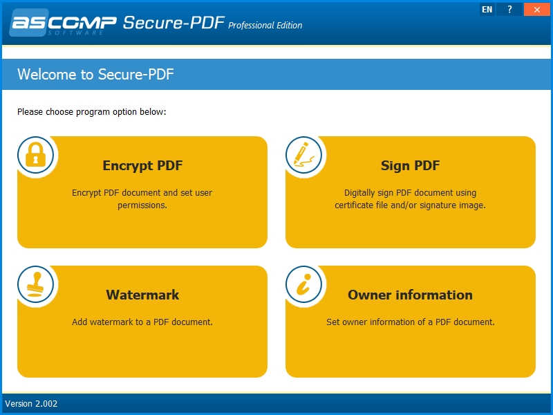 Secure-PDF Professional 2.009 Multilingual Portable KHkc