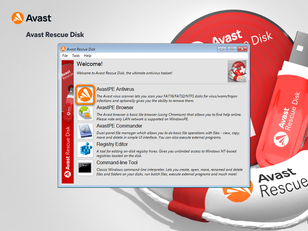 Avast Rescue Disk / AvastPE Antivirus v24.1 Lcmc