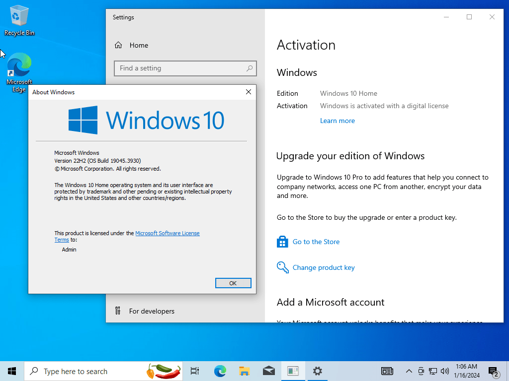 Windows 10 22H2 build 19045.4412 8in1 Preactivated Multilingual Pmsc