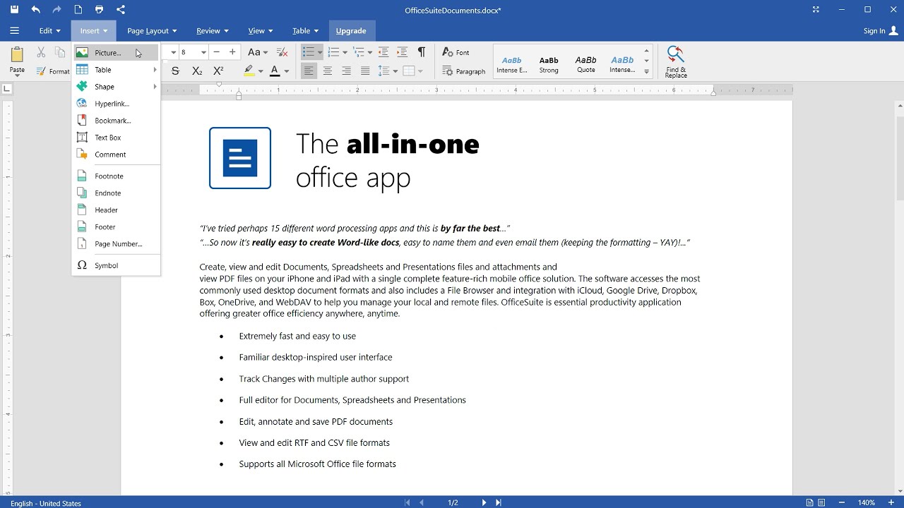 OfficeSuite Premium 8.50.55343 (x64) Multilingual Portable Qsqc