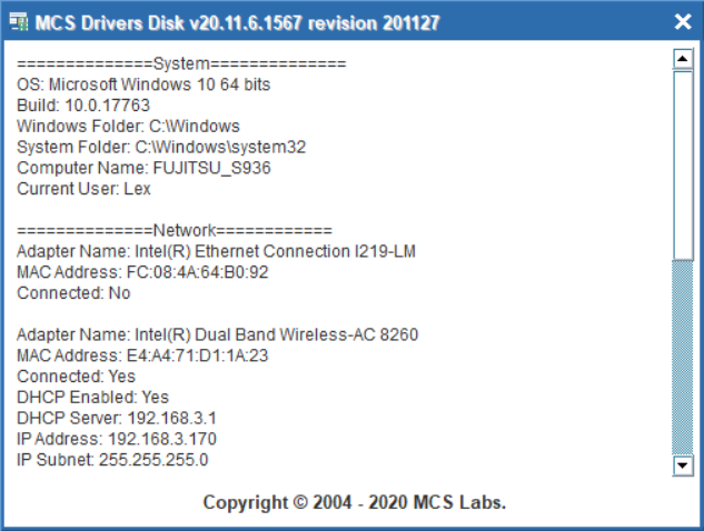 MCS Drivers Disk v23.9.20.2100 (x86/x64) SLqc