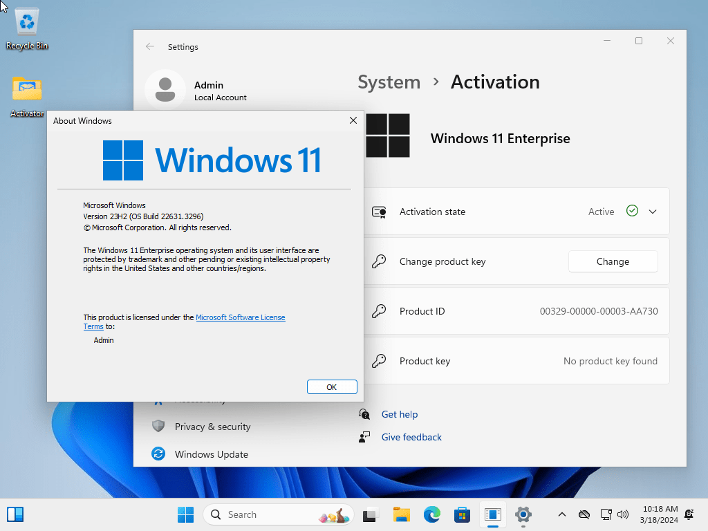 Windows 11 23h2 (No TPM Required) & Windows 10 22h2 AIO 32in1 Multilingual Preactivated May 2024 GWsc