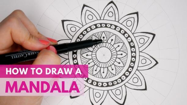 Mini Mandala Tutorial-How to draw a Mandala (Beginner)