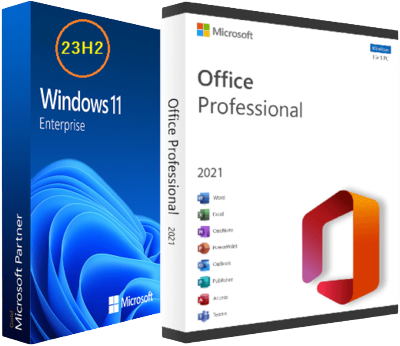Windows 11 Enterprise 23H2  v22631.3007+ Office 2021 Pro Plus January 2024