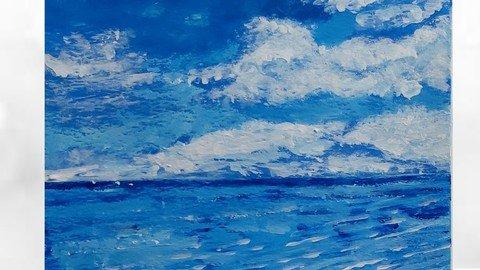 Soothing Beach Painting In Acrylics