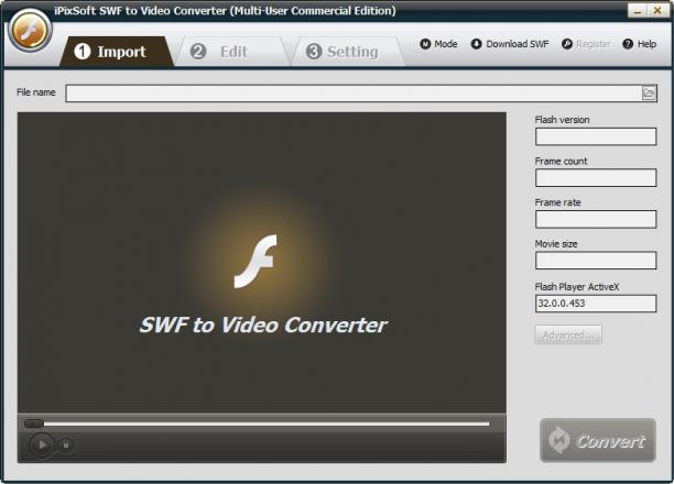 iPixSoft SWF to Video Converter screen.jpg