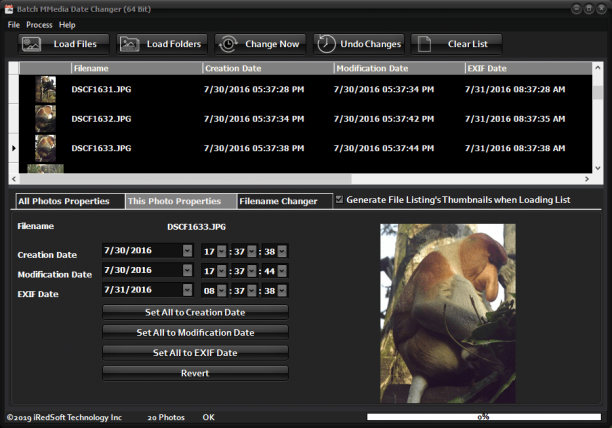 IRedSoft Batch MMedia Date Changer sc.png