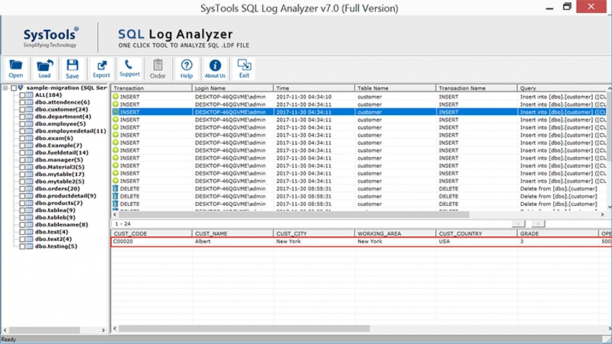 SysTools SQL Log Analyzer sc.png