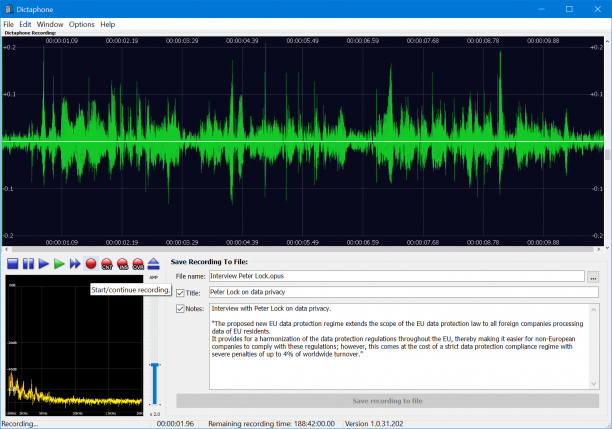 3delite Dictaphone screen.png