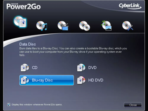 CyberLink Power2Go screen.png