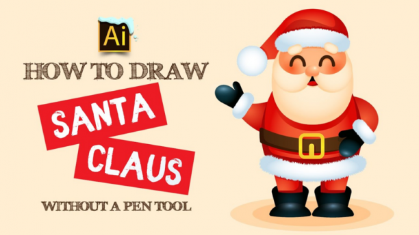 Creating Santa Claus Character in Adobe Illustrator
