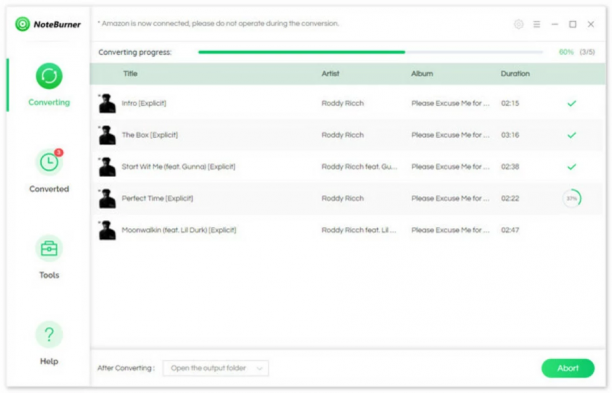 NoteBurner Amazon Music Recorder screen.png