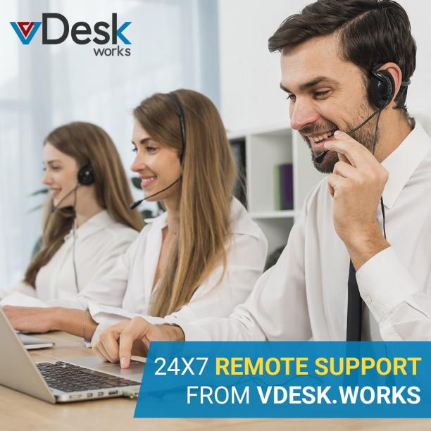 24X7 Remote Support From VDESK>WORKS