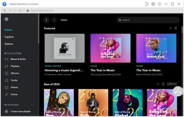Tidabie Tidal Music Converter screen.jpg