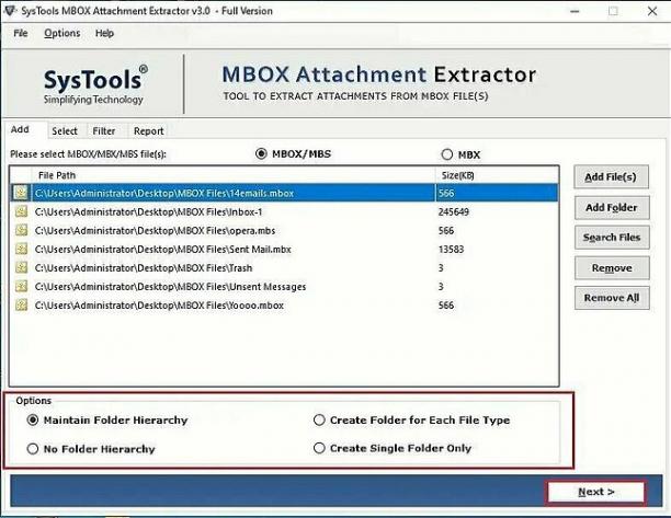 SysTools MBOX Attachment Extractor sc.jpeg