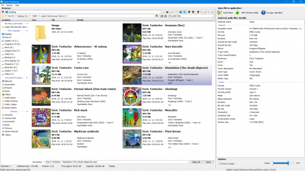 3delite Audio File Browser screen.png