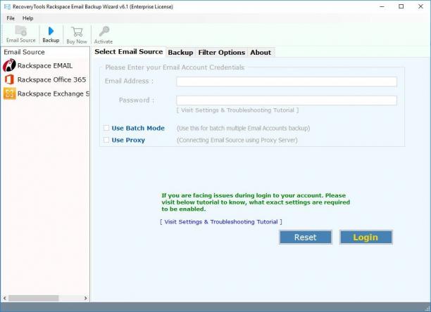 RecoveryTools Rackspace Email Backup Wizard sc.jpg