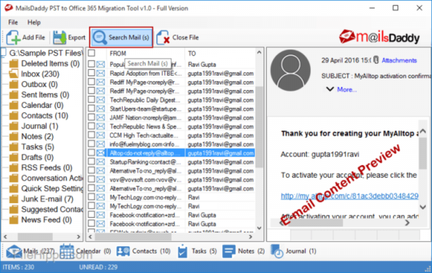 MailsDaddy PST to Office 365 Migration Tool Enterprise sc.png