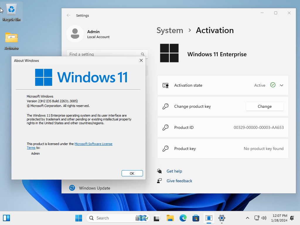 Windows 11 Pro/Enterprise 23H2 Build 22631.3085 + Office 2021 Pro Plus Multilingual