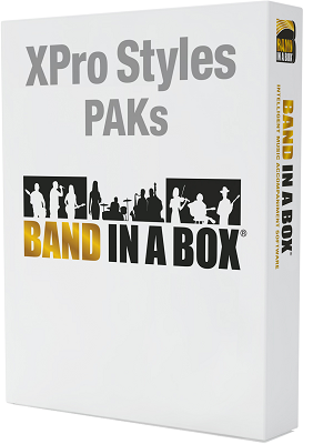 PG Music XPro Styles PAK 1-2-3-4 for Band-in-a-Box and RealBand - ENG