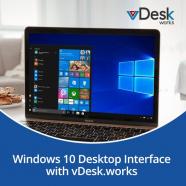 Windows 10 Desktop Interface with vDesk.works